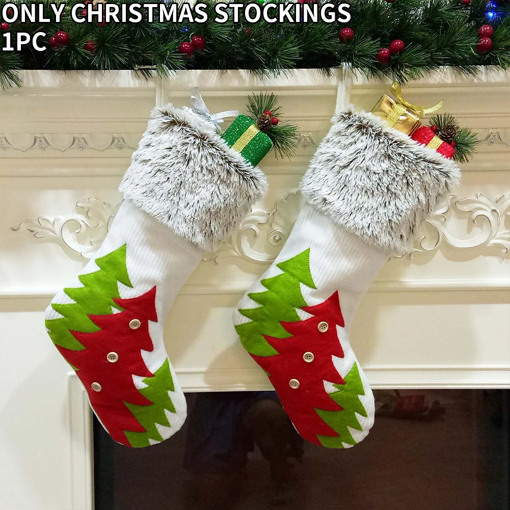 

Candy Gift Bag Party Hanging Pendant Home Print Tree Decorations DIY Christmas Stockings Boots Non-woven Ornament Supplies