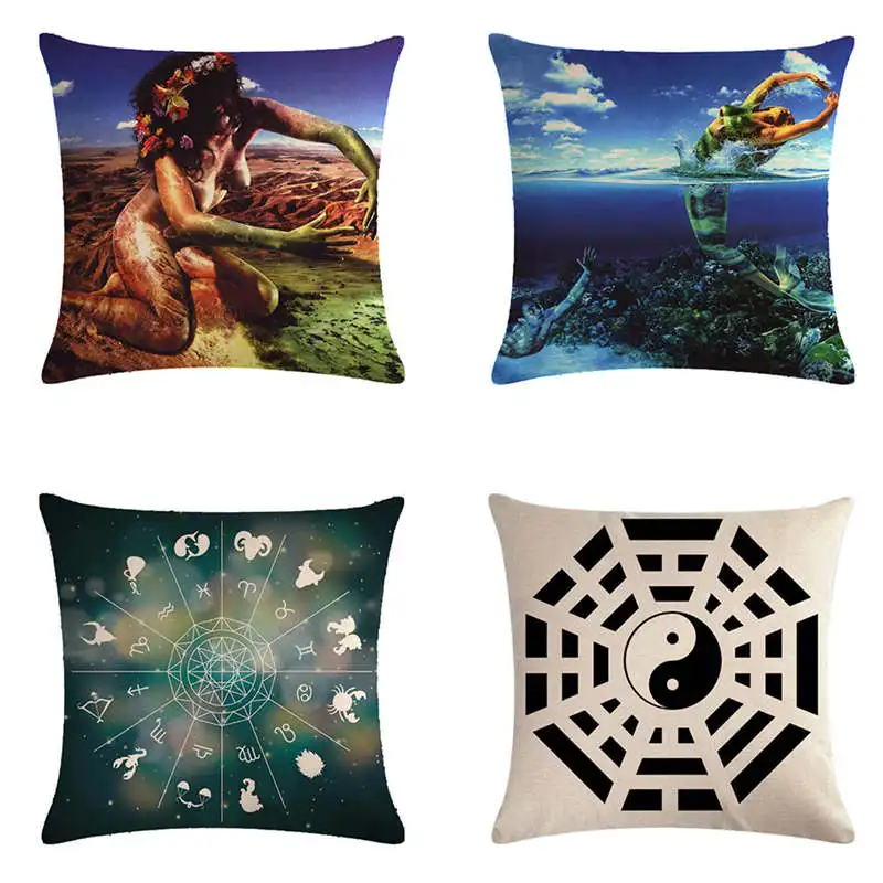 

Pillow set of 12 constellations Throw Pillow Cushion Cover Car Home Sofa Decorative Pillowcase Christmas Decorations