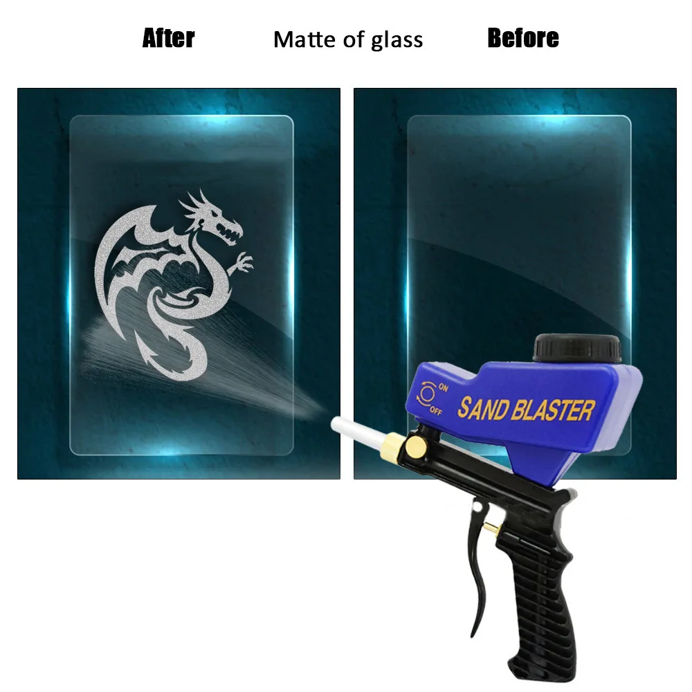 

Black/Blue Sand Blaster Spray polishing Adjustable Remover Small Aluminum Nozzles Tools Workshop
