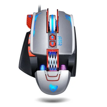 

V9 Professional Gaming Mouse Esports Macro-progamming Mouse RGB Light 3200DPI Gamer Mouse Wired USB Mouse For PC/Laptop