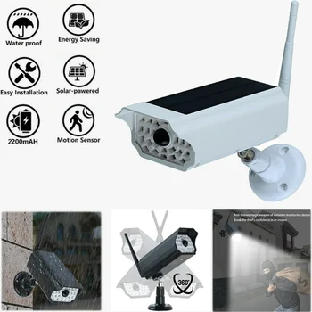 

Solar Red Sensor LED Spotlight Outdoor Light Garden Analog Monitor Safety Light Imitation Monitor Outdoor Garden Light