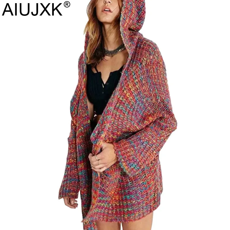 multicolor knit cardigan