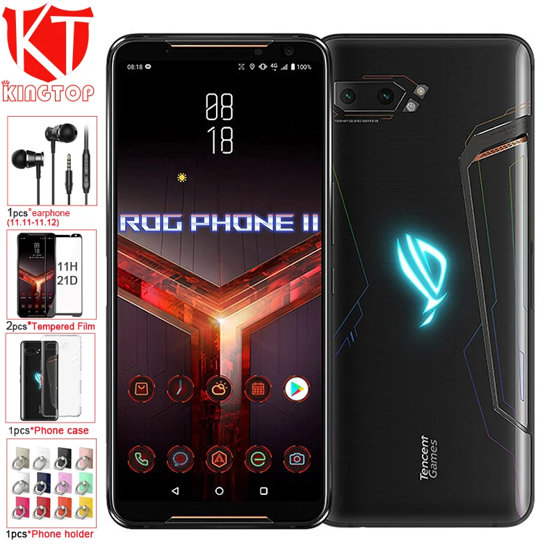 33975.02руб. 23% СКИДКА|Мобильный телефон ASUS ROG Phone 2 с глобальной прошивкой 6,59 ”8G 128G Snapdragon 855 Plus 2,96 Ghz 48MP Android 9 6000mAh NFC игровой телефон-in Мобильные телефоны from Мобильные телефоны и телекоммуникации on AliExpress