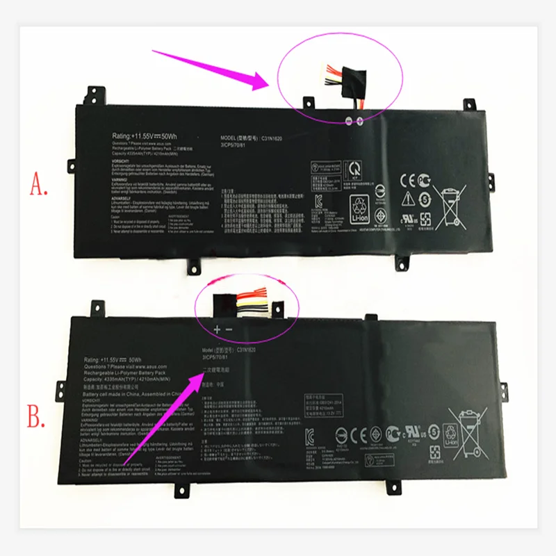 Bateria para Asus Expertbook p5 Pro P5440ff P5440fa Xs51 Bm0100t Bm0254r Bm1317r P5240ua P5340uf Pu404uf8250 Pu404uf8550 C31n1620