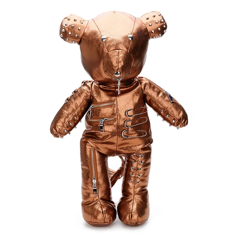  Dropshipping Fashion Punk Bear Female Backpack Punk Style School Bags Designer Backpacks for Adoles - 4000321723511