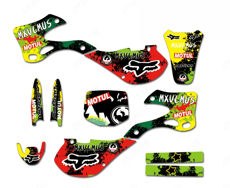 Для Kawasaki KX 125 KX 250 1999 2000 2001 2002 250KX 125 250 мотоцикл полный набор наклейки на ногти по индивидуальному заказу номер наименования