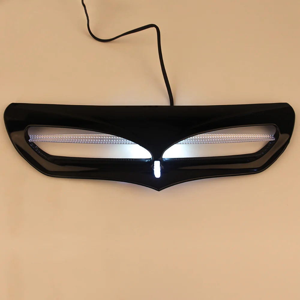 Мотоцикл светодиодный освещенный обтекатель Впускной обшивки Vent Accent Чехол для Harley Touring Electra Street Glide хром
