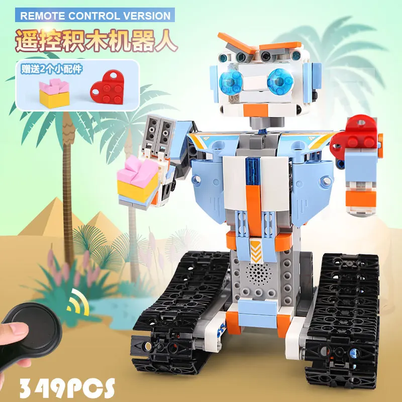 

Yuxing Science And Technology Wisdom Made Age Art Series Remote Control Building Block Robot Robert M4 Smart Toy Boy