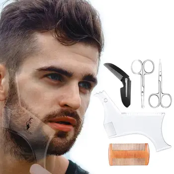 

Men's Beard Combs Scissor Shaping Styling Template Comb Salon Home Use for Hair Trim Beards