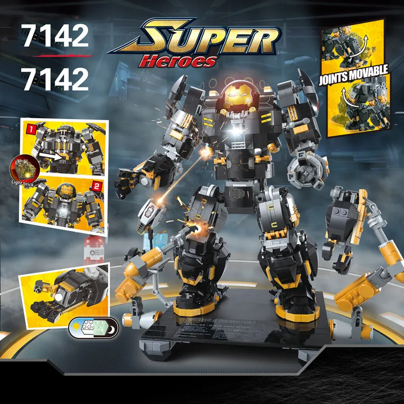 

1697pcs Building Blocks Building Toys Lepiningly Friends Avenger Alliance 4Hawk Armored Iron Man Armor Birthday For Children