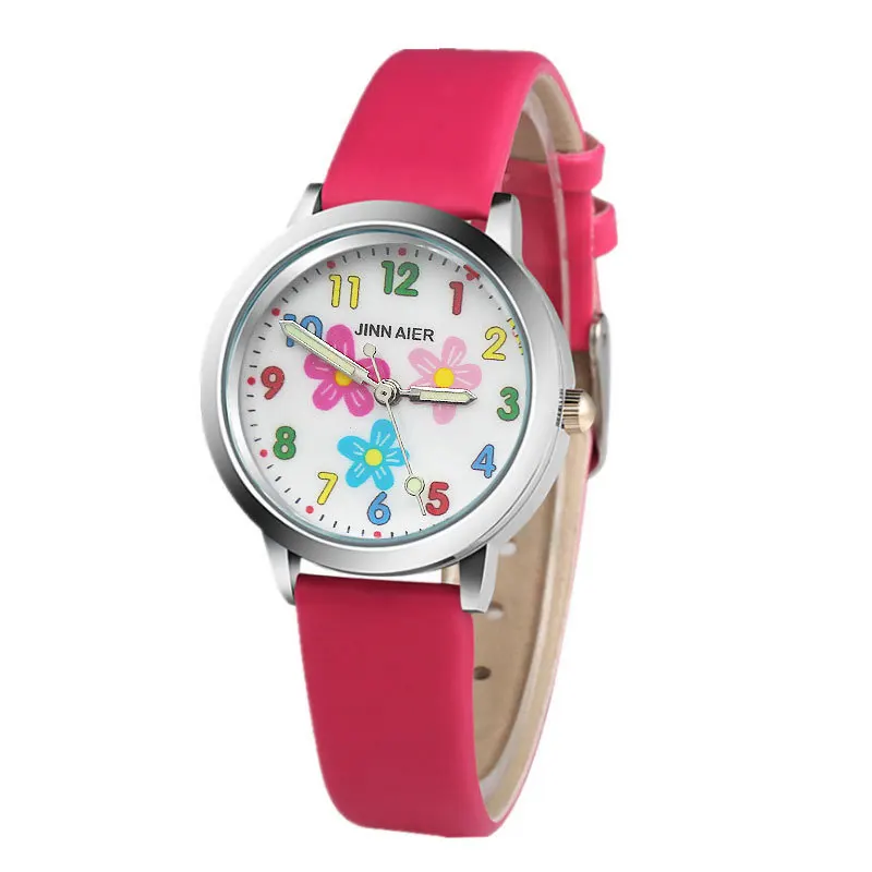 Flowers Watches Wrist-Clock Quartz Girls Gift Kids Children Fashion for Students 10pcs/Lot