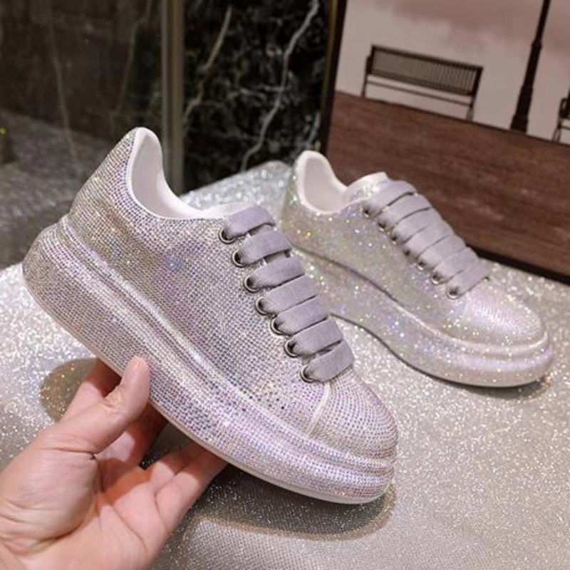 silver designer sneakers