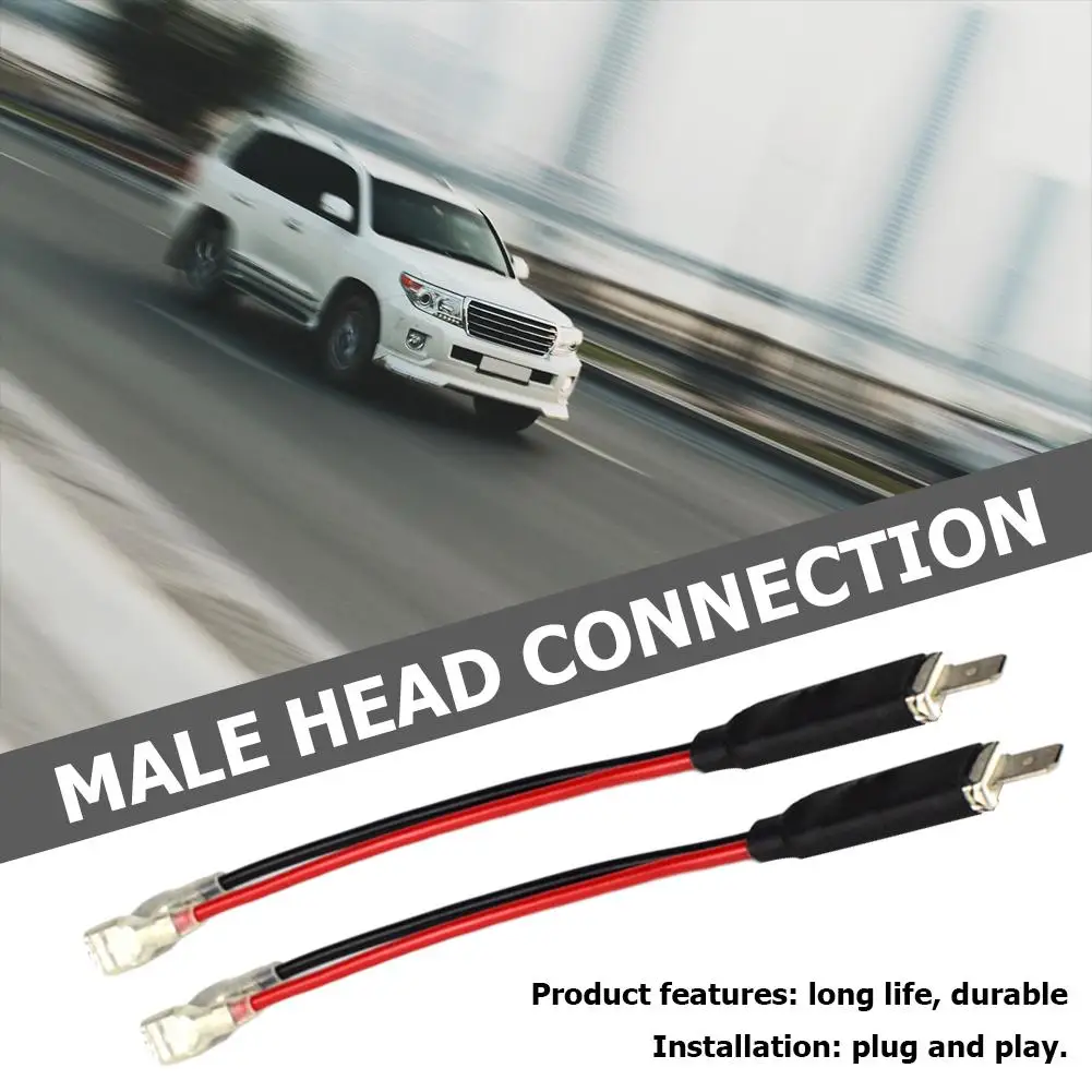 Safety Headlight Adapter Cables High-quality 2/4x Male Plug Single Diode Converter Adapter Cables for H1 LED HID Headlight Bulb