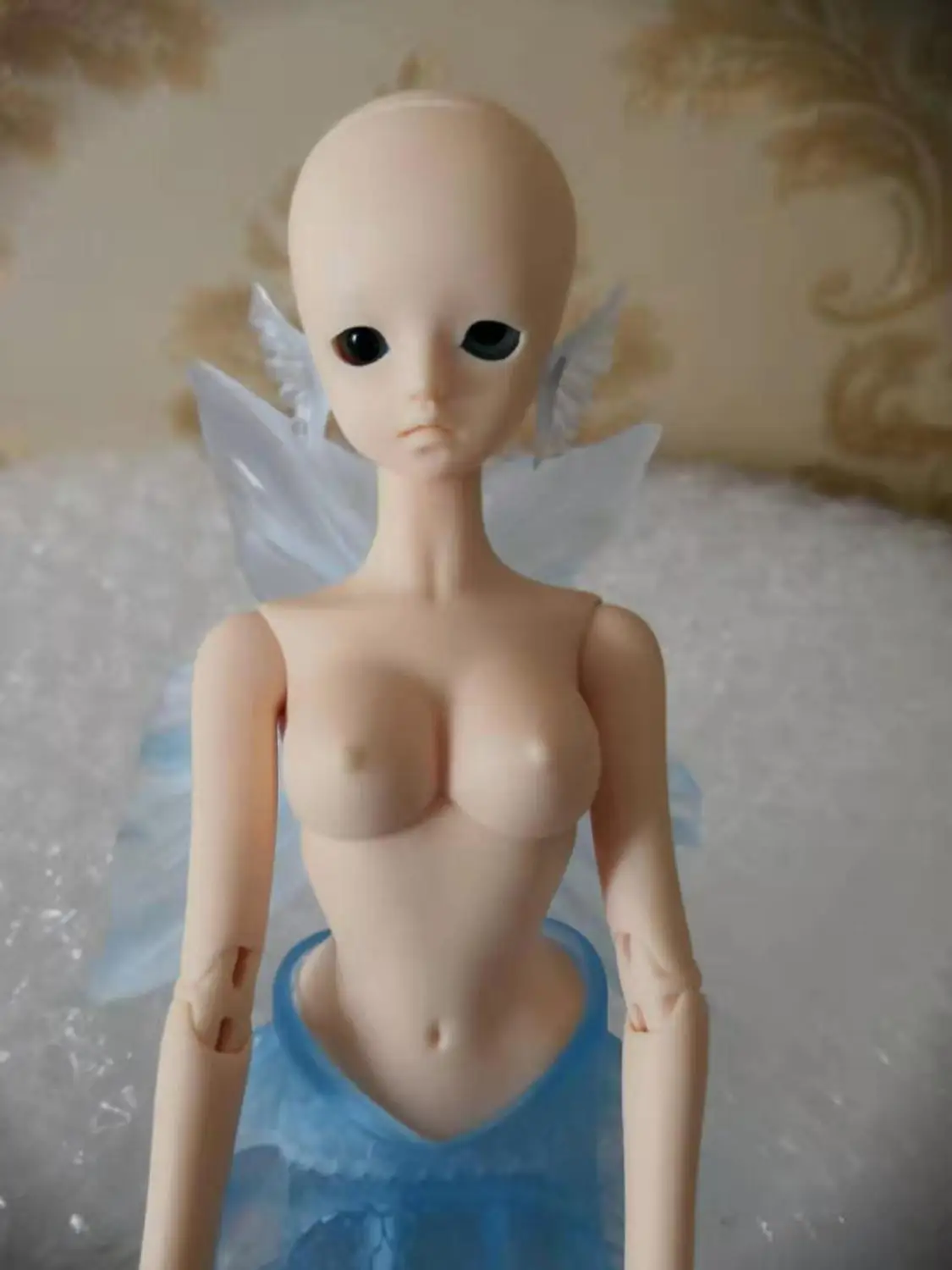 

Free shipping 1/6 acac bjd doll mermaid with two tail 4 colors