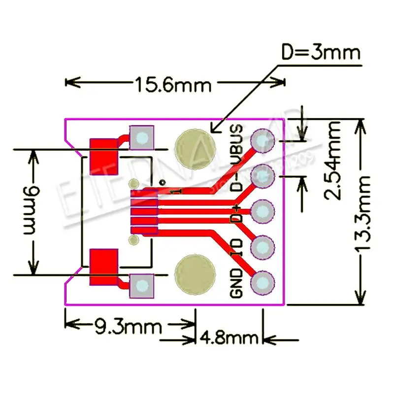 MK5P MICRO USB к DIP адаптер 5pin гнездовой разъем типа B PCB конвертер Макет мини USB-01 коммутационная плата SMT материнское сиденье