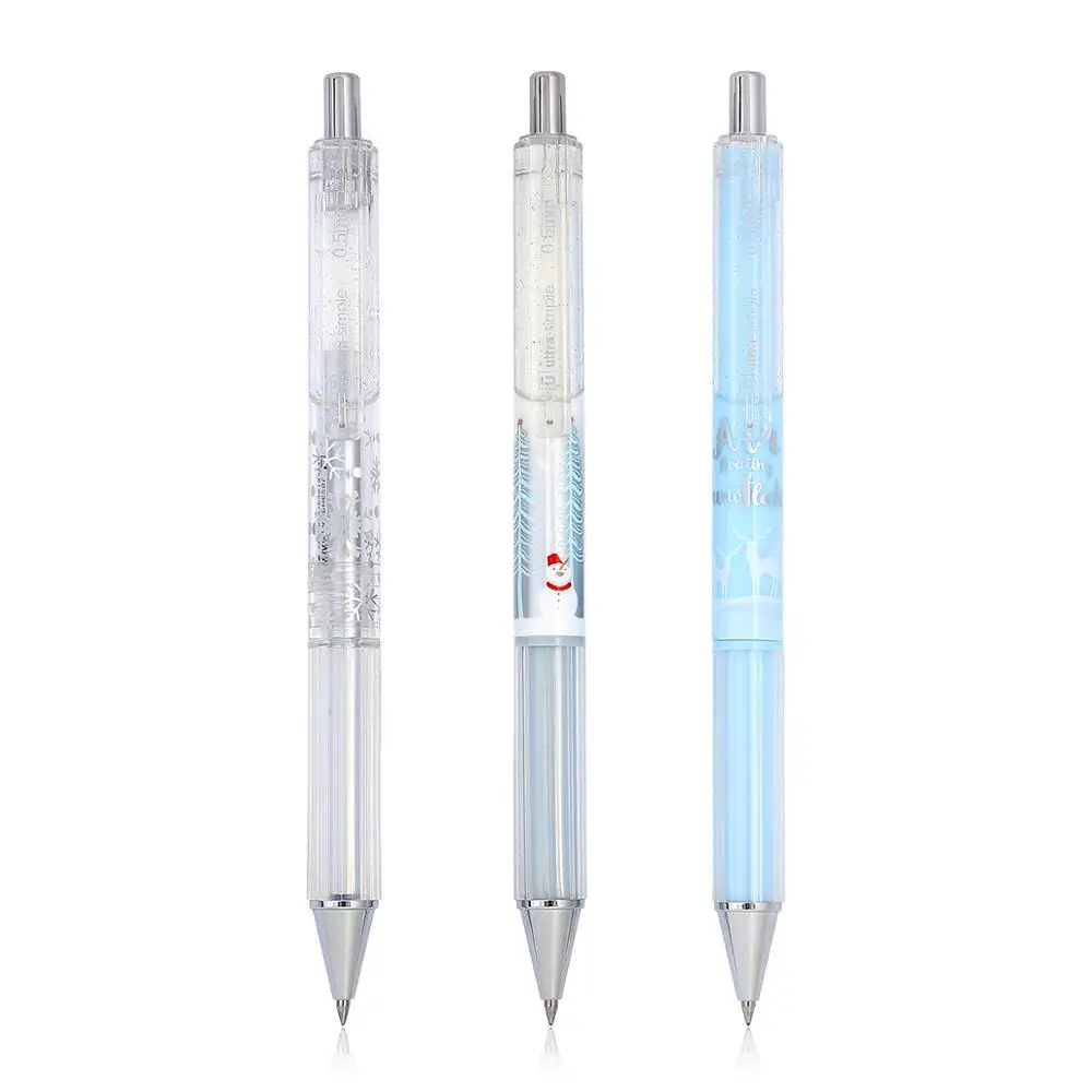 JIANWU 1 шт., креативная гелевая ручка для снега, милый пресс, ограничитель, гелевая ручка для предотвращения усталости, черные чернила, 0,5 мм, нейтральная ручка, канцелярские принадлежности для студентов - Цвет: H6205 Random 1pc