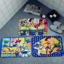 Cartoon Toy Story Mat Buzz Lightyear Woody Strawberry Bear Plush Carpet Foot Pad Door Mat Carpet Plush Toy