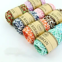 Bocheng DIY рафия красочные бумажные веревки плетеные 8 цветов 10 м аксессуары ручной работы шпагат веревочная Упаковка Украшения скрапбук