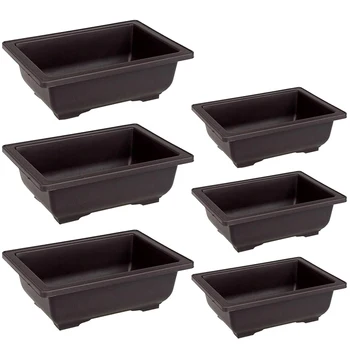 

12 PCS Rectangle Plant Pot Flower Succulent Pots with Trays Planter Container Durable Plants Gg Pots