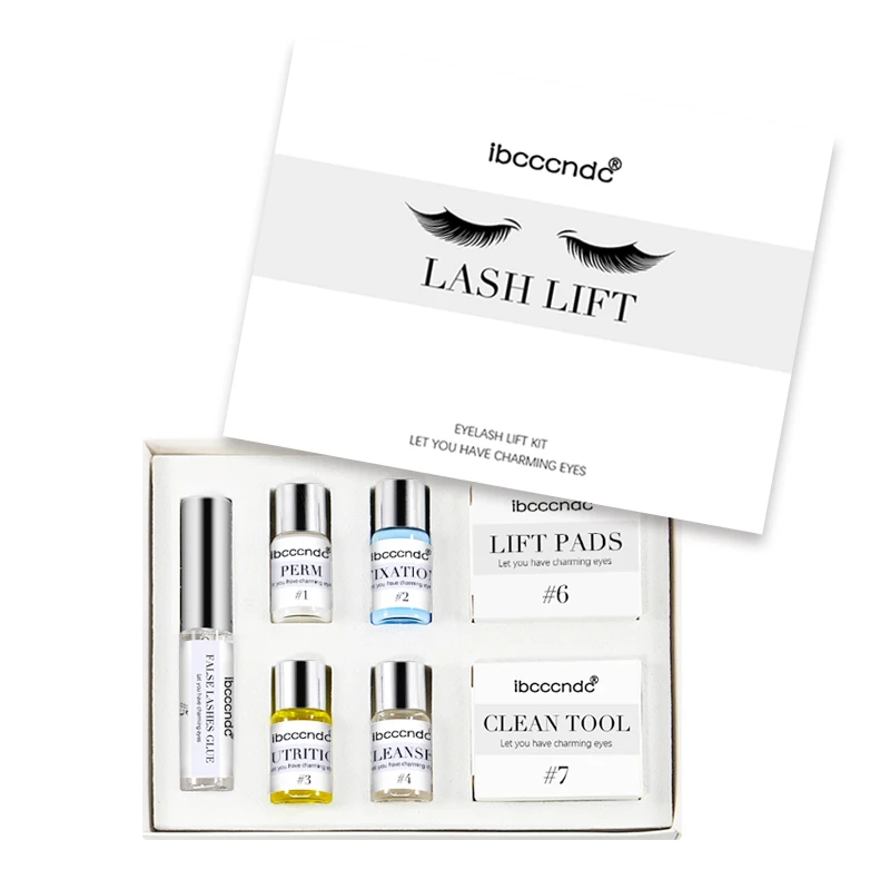 7Pcs 1Set Профессиональный набор для завивки ресниц, 7 в 1, косметика для подтяжки ресниц, для завивки ресниц, с стержнями, клей для салона, для домашнего использования, инструмент для подтяжки ресниц TSLM2 - Цвет: 7Pcs 1Set