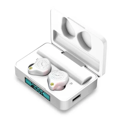 e0103-White TWS Bluetooth 5,0 наушники с зарядным устройством беспроводные наушники сабвуфер наушники IPX7 водонепроницаемая Спортивная гарнитура с сенсорным управлением - Цвет: e0103-White