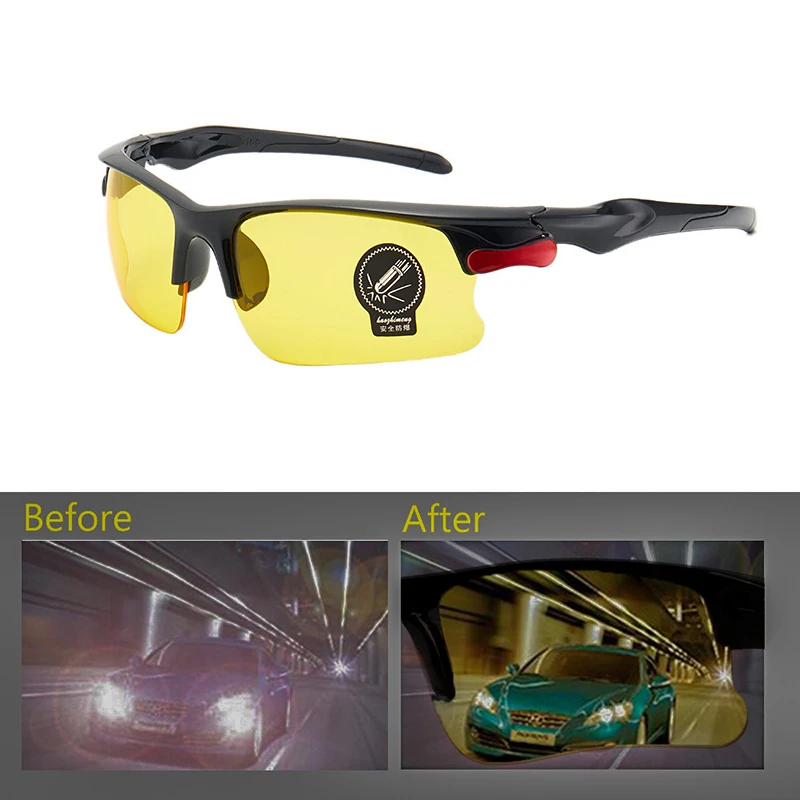 Night-Vision Glasses Protective Gears Sunglasses Night Vision Drivers Goggles Driving Glasses Interior Accessories Anti Glare night vision sunglasses driving glasses anti glare sunglasses