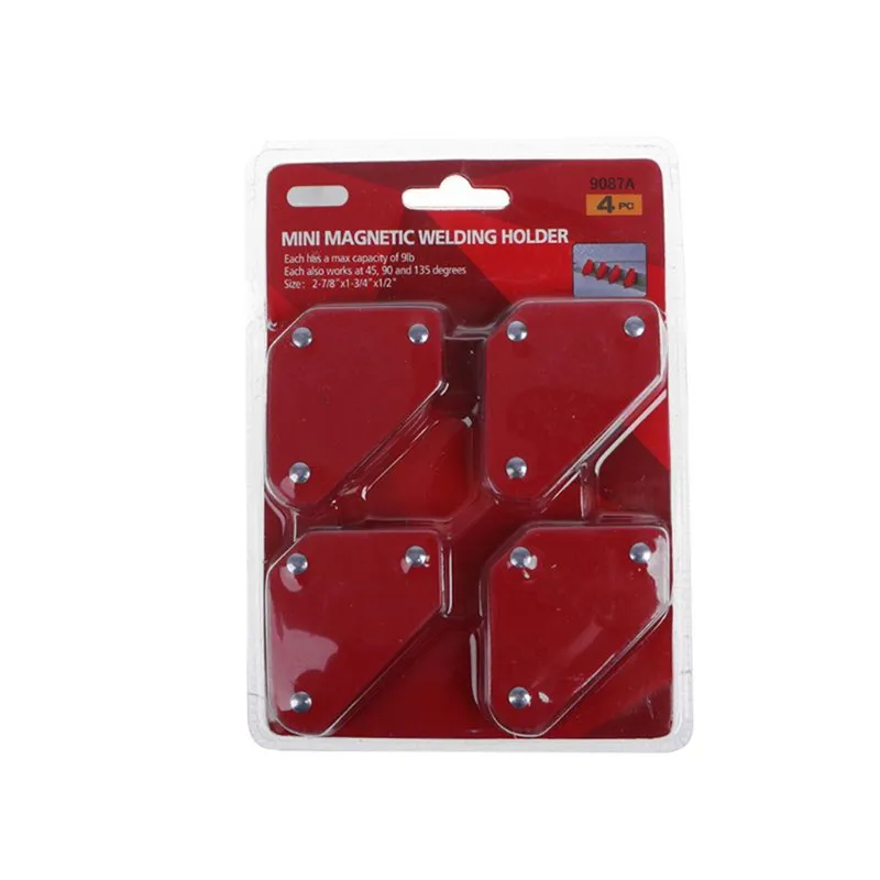 Günstig 4 teile los 4 Schweißen Magnet Magnetische Platz Halter Pfeil Clamp 45 90 135 9LB Magnetische Clamp für Elektrische Schweißen Eisen werkzeuge