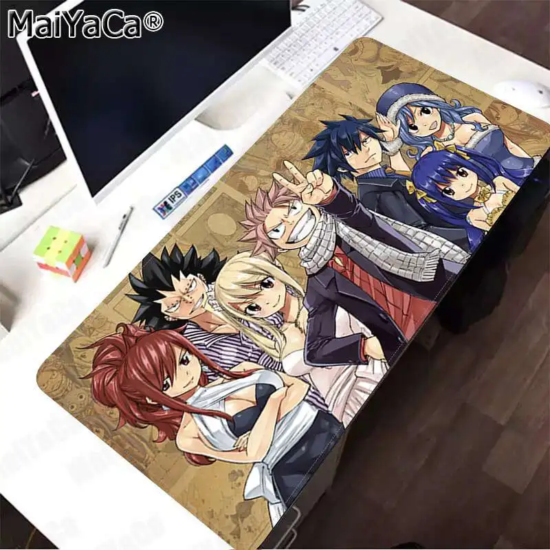 Lock Edge 30x80cm MaiYaCa Лидер продаж Аниме Сказочный хвост офисные мыши геймер мягкий коврик для мыши большой коврик для мыши клавиатуры коврик - Цвет: Lock Edge 30x80cm