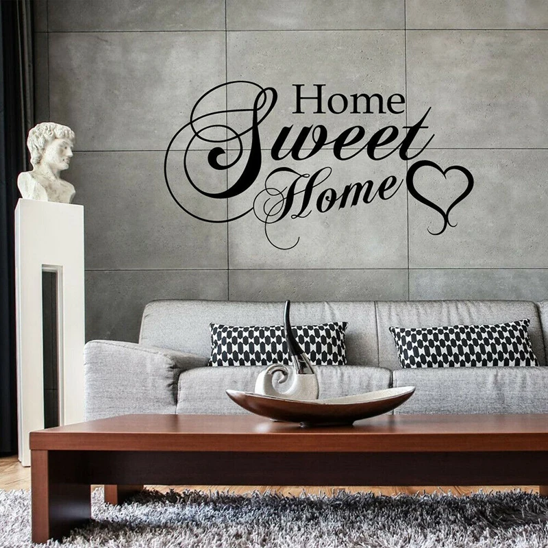 

Home Sweet Home Wall Stickers Vinyl Interior Art Design Home Decoration Living Room Bedroom Family Quotes Decals Decor S235