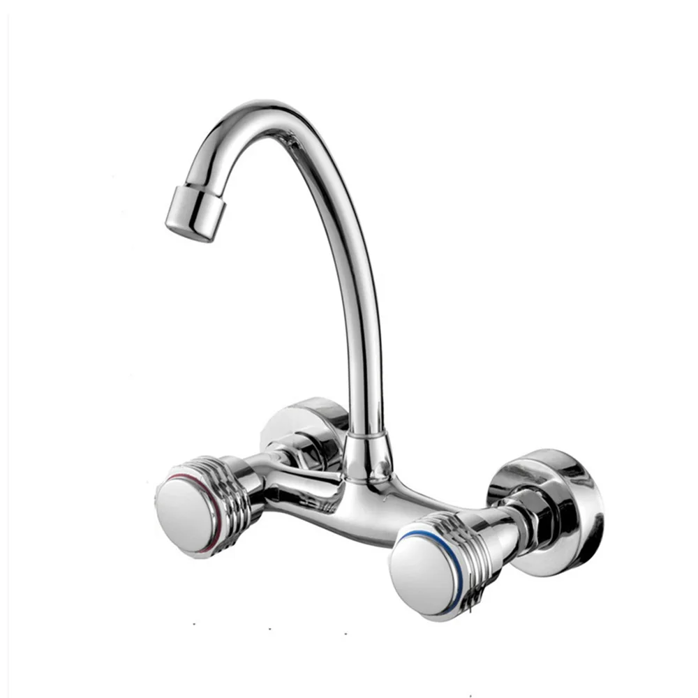 

Manufacturers Cross Border for Wholesale Double Handles And Dual Control Wall-in Kitchen Sink Washing Basin Hot And Cold Faucet