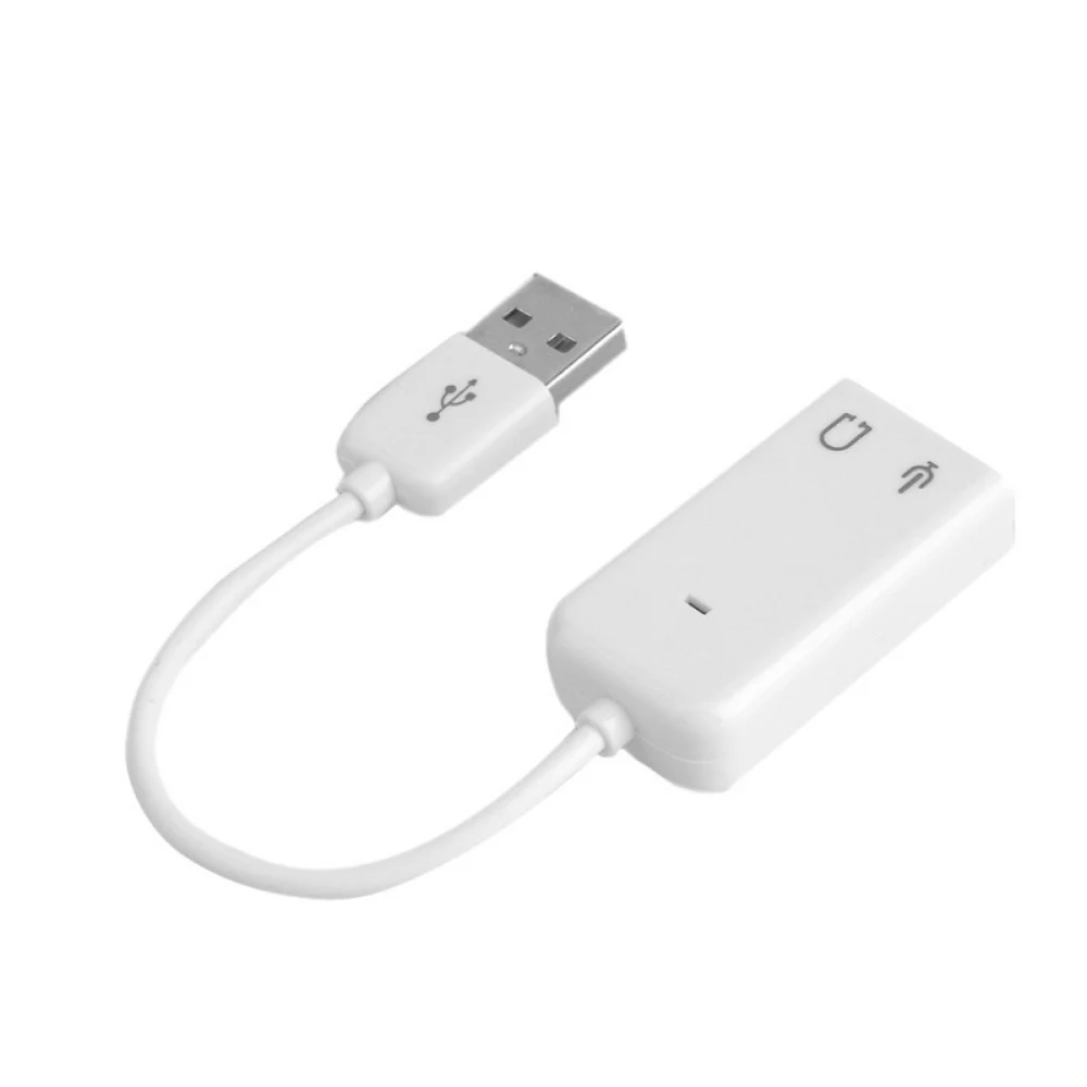 

USB Sound Card Virtual 7.1 3D External USB Audio Adapter USB to Jack 3.5mm Earphone Micphone Sound Card for Laptop Notebook PC D
