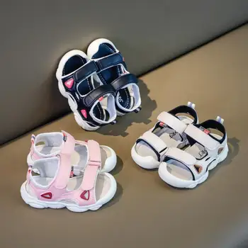 

New Summer Baby Boy Shoes Kids Beach Sandals for Boys Soft Leather Bottom Non-Slip Closed Toe Safty Shoes Children Shoes