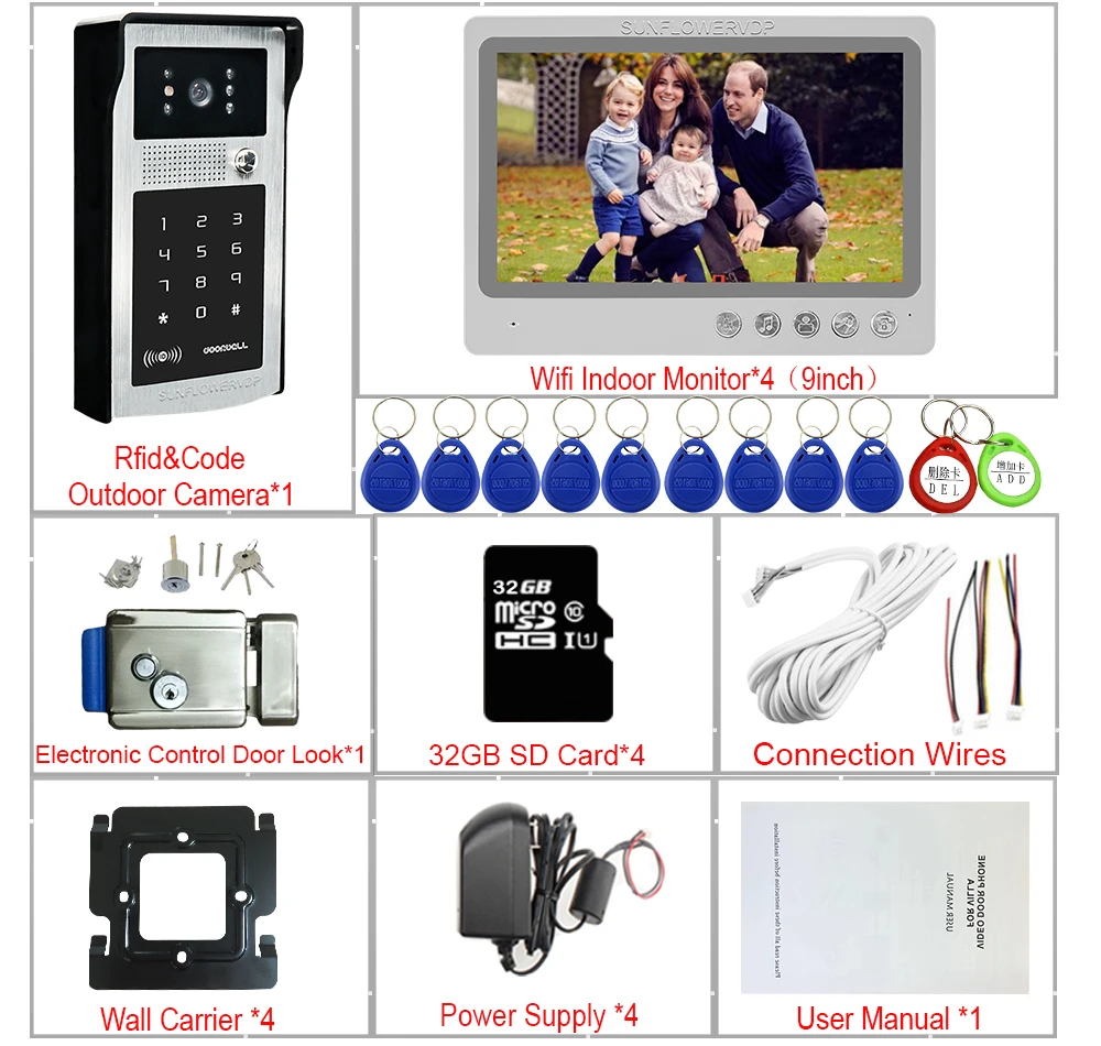 V90S-WIFI-1V4 电控锁包装