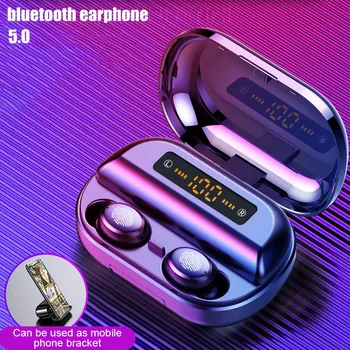 

HD Call Earphones Waterproof Wireless Headphones Sports Bluetooth Earphone Touch Earbuds Bluetooth Headset 2400mAh Charging Box