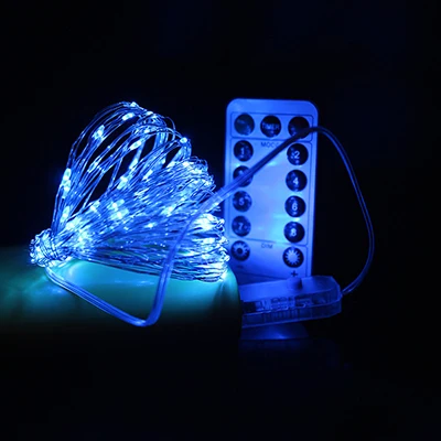 5M-10M/50-100 USB leds Silver Wire LED String lights Holiday lighting Fairy Garland For Christmas Tree Wedding Party Decoration - Испускаемый цвет: Blue