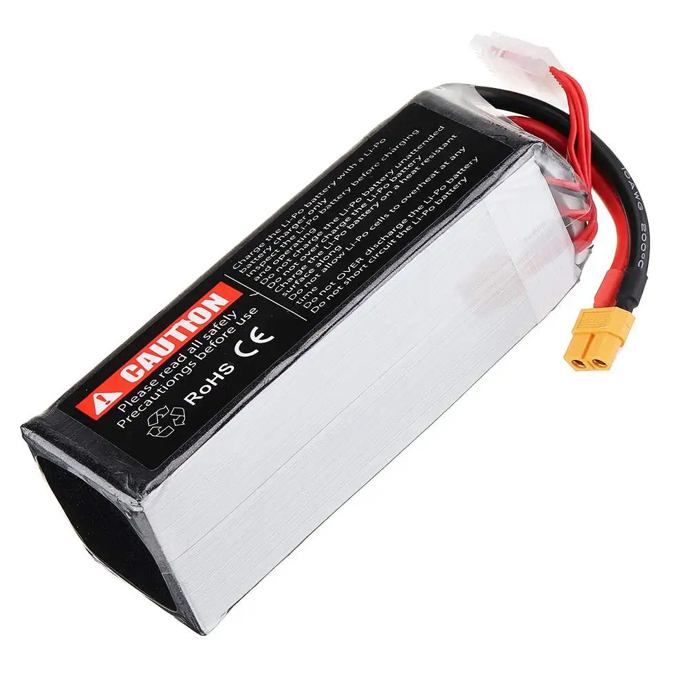 Высокое качество URUAV 22,2 V 6000mAh 75C 6S Lipo батарея XT60 разъем для 600 700 800 RC вертолет DIY аксессуары запасные части
