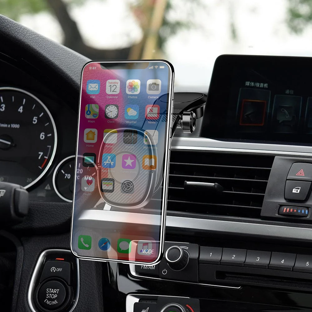 ROCK Регулируемый магнитный автомобильный держатель для телефона для iPhone 11 Xs Max samsung S9 мини подставка для мобильного телефона кронштейн для автомобиля gps