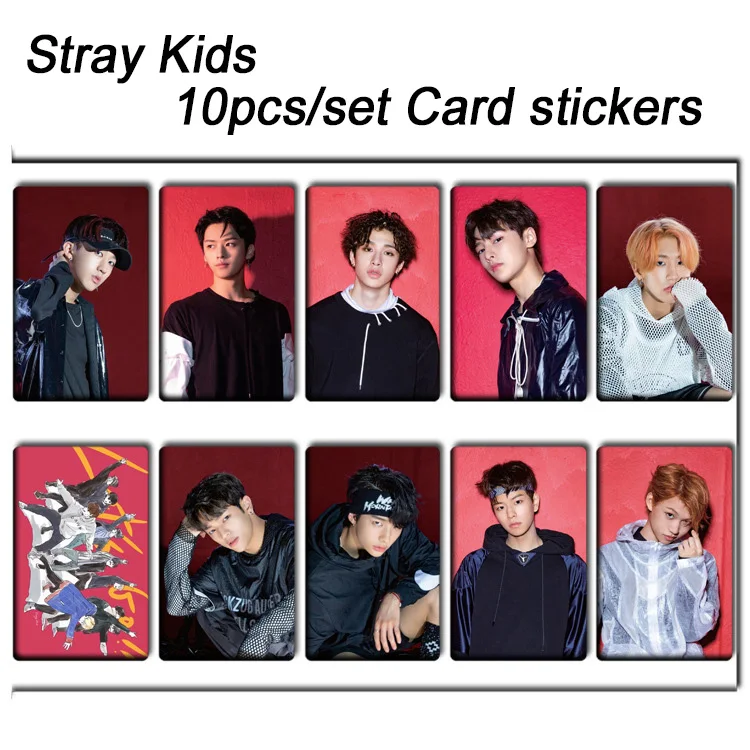 10 шт./компл. Stray kids KPOP фото карты наклейки альбом липкий adshesive kpop страй дети lomo карты фотостудии стикеры SKD00706