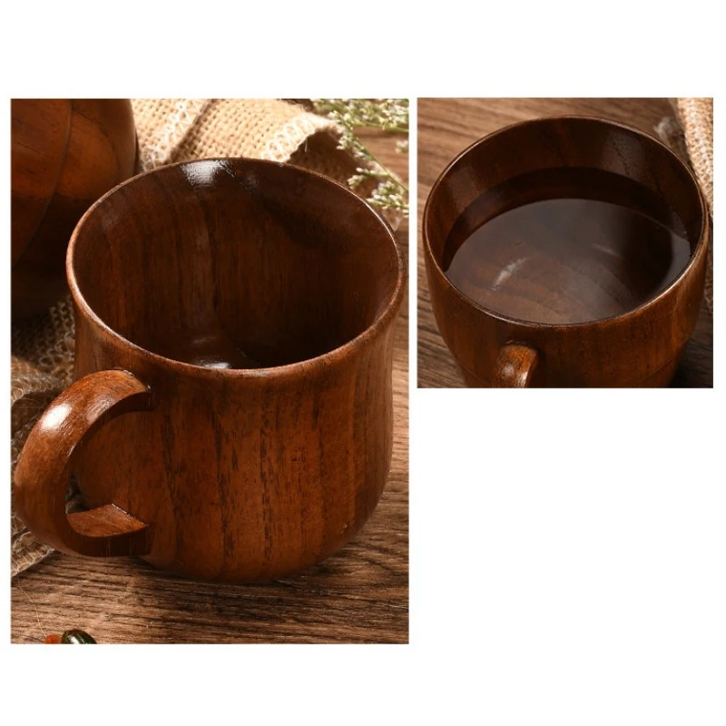 Solid Wood Water Cup Tea Cup Trumpet Coffee Cups Characteristic Solid Wood Jujube Mug Drinkware Kitchen Home coffee cup tea cup coffee mug