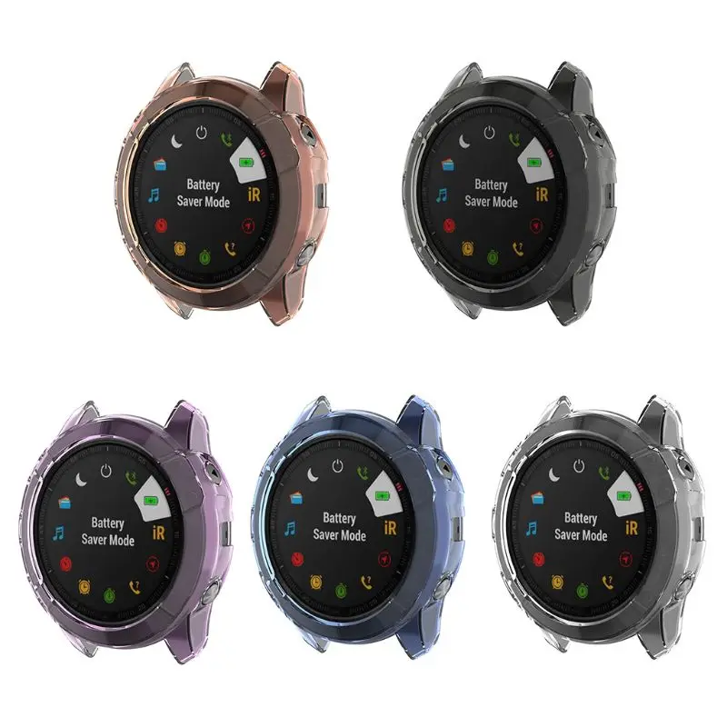 Мягкий прозрачный защитный чехол из ТПУ для GARMIN Fenix 6X Watch