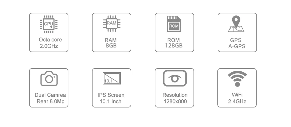 Планшетный ПК 10 дюймов Octa Core 3g Телефонный звонок Google Рынок gps, Wi-Fi, FM, Bluetooth 10,1 Планшеты 8G+ 128G Android 9,0 tab