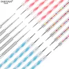5Pcs Set UV Gel Painting Nail Art Dotting Pen Acrylic Handle Rhinestone Crystal 2 Way Brush Salon Decoration Manicure Tools Kit 4