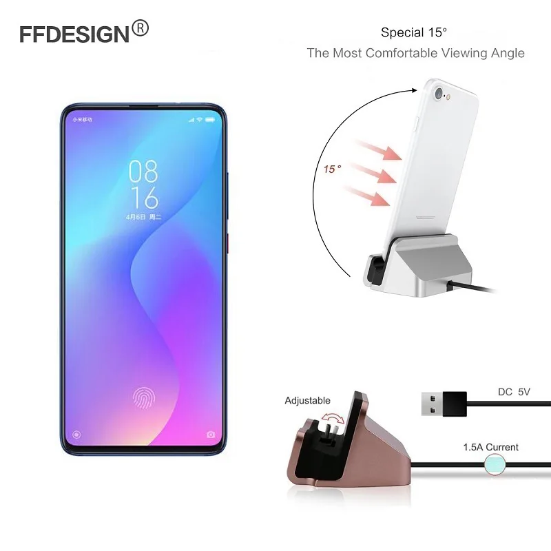 Android Charger Micro USB Type C Charging Dock Station Base Cradle for Xiaomi Mi 9 9T Pro 8 SE A3 A2 Lite A1 Mix 4 3 2s | Мобильные