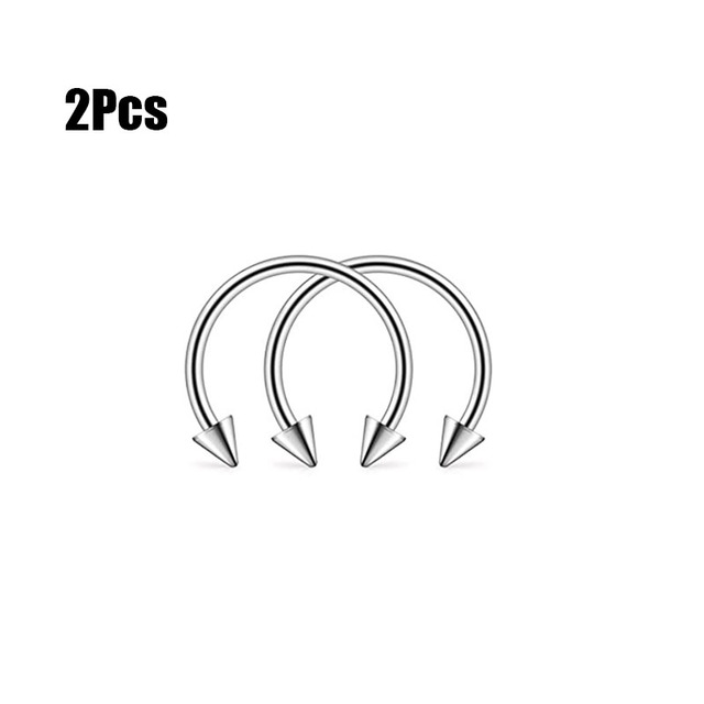 Steel Not Allergic C Shape Nose Ring Horseshoe Hoop Earrings Cartilage Piercing Clip Lip Ring Body Jewelry Nose Rings