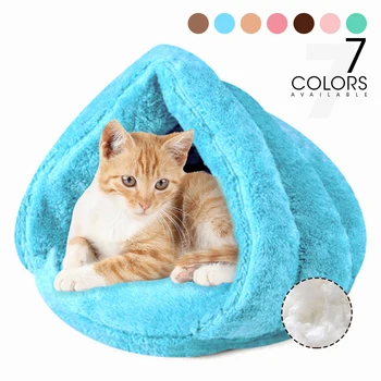 

Thick Triangular cat bed winter warm pet dog kennel mat thick sleeping bag Tent Puppy Pet dogs Bed Soft Mat Cushion Nest House