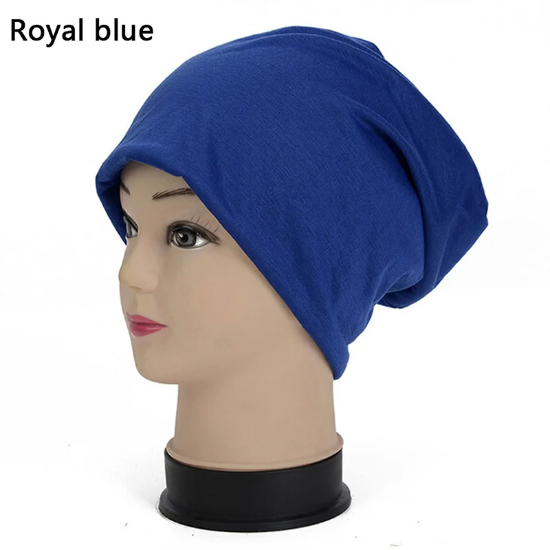 Популярные зимние шапки для женщин, мужские вязаные однотонные милые шапки, Осенние шапочки для девочек, теплые шапки, Женская Повседневная шапка, шапка "хип-хоп" - Цвет: Royal blue