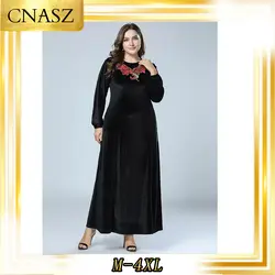 Abaya Femme Musulane Robe осеннее Новое тонкое платье для похудения, сшивание золотого бархата, платье с надписью марокканское платье-кафтан