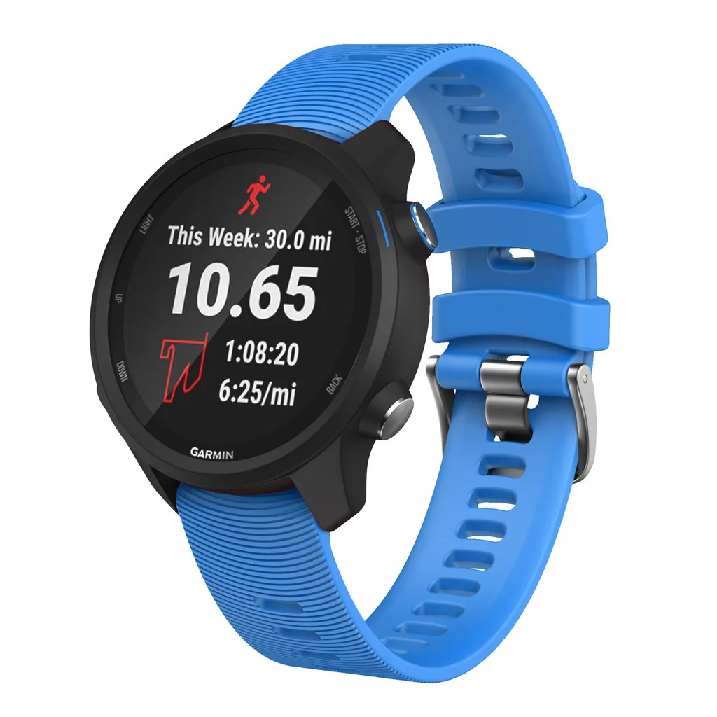 Мягкий силиконовый гелевый сменный ремешок eiEuuk 20 мм для наручных часов Garmin Forerunner