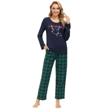 

Zexxxy Women Pajamas Long Sleeve Rayon Tops+Drawstring Waist Pants Sleepwear Cotton Top And Woven Pants Pajama Set