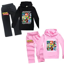 Детские толстовки с капюшоном «Соник Ежик»; Детские свитшоты; модная детская футболка с капюшоном; пальто для маленьких девочек; повседневные футболки для мальчиков; спортивная одежда